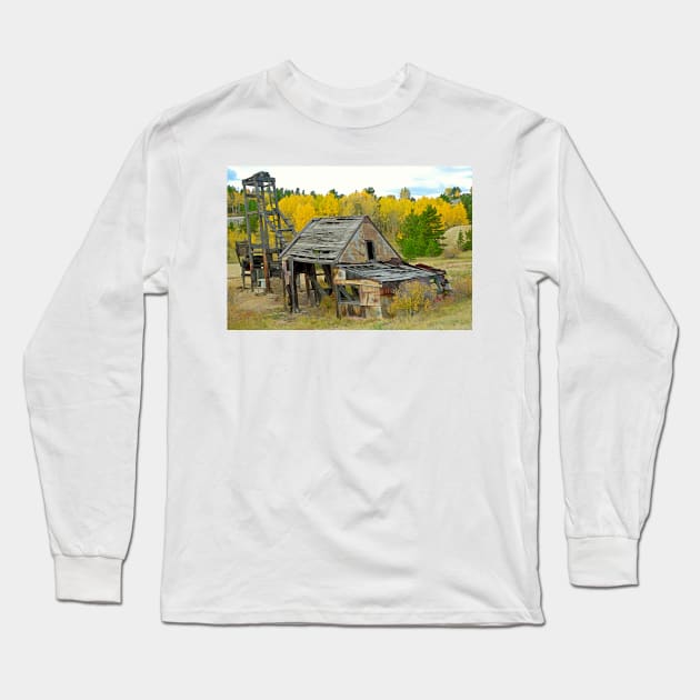 Abandoned Mine in Autumn Long Sleeve T-Shirt by bobmeyers